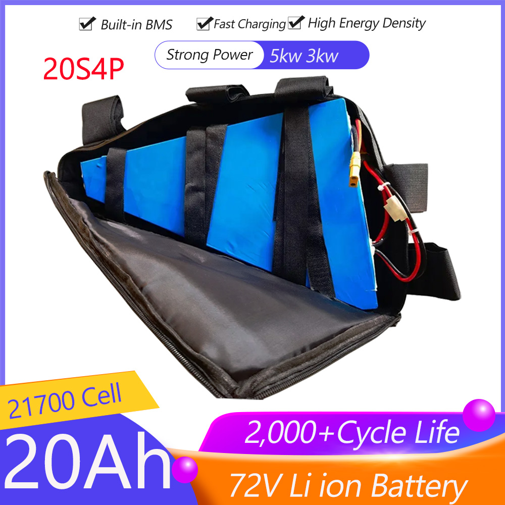 72V 30Ah Lifepo4 Battery Pack - 삼각형 21700 20S4P Daly BMS 72V