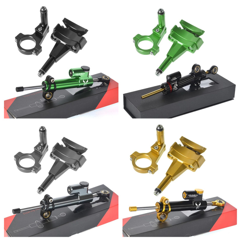 Steering Damper Stabilizer Kit Cnc - 카와사키 500 2024 - 오토바이 브래킷
