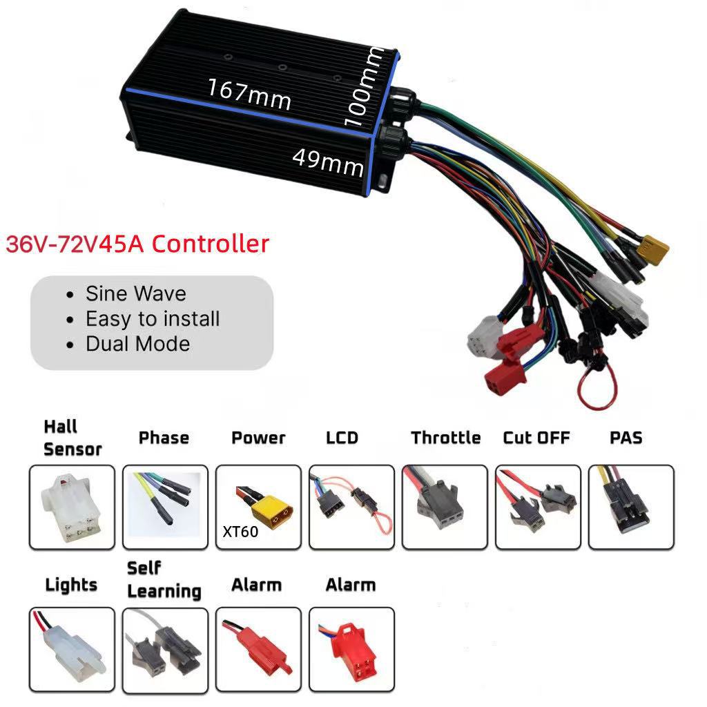 72V 45A Dual Controller - 국경 간 공장 직공급, 듀얼 튜브