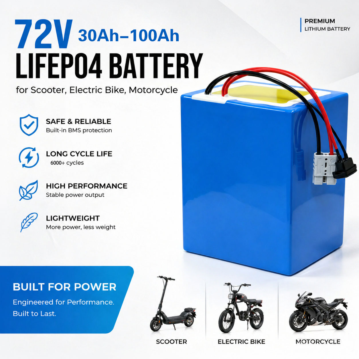 72V 30Ah Lifepo4 Battery Pack - 리튬 LiFePO4 72V 50Ah 60Ah 40Ah