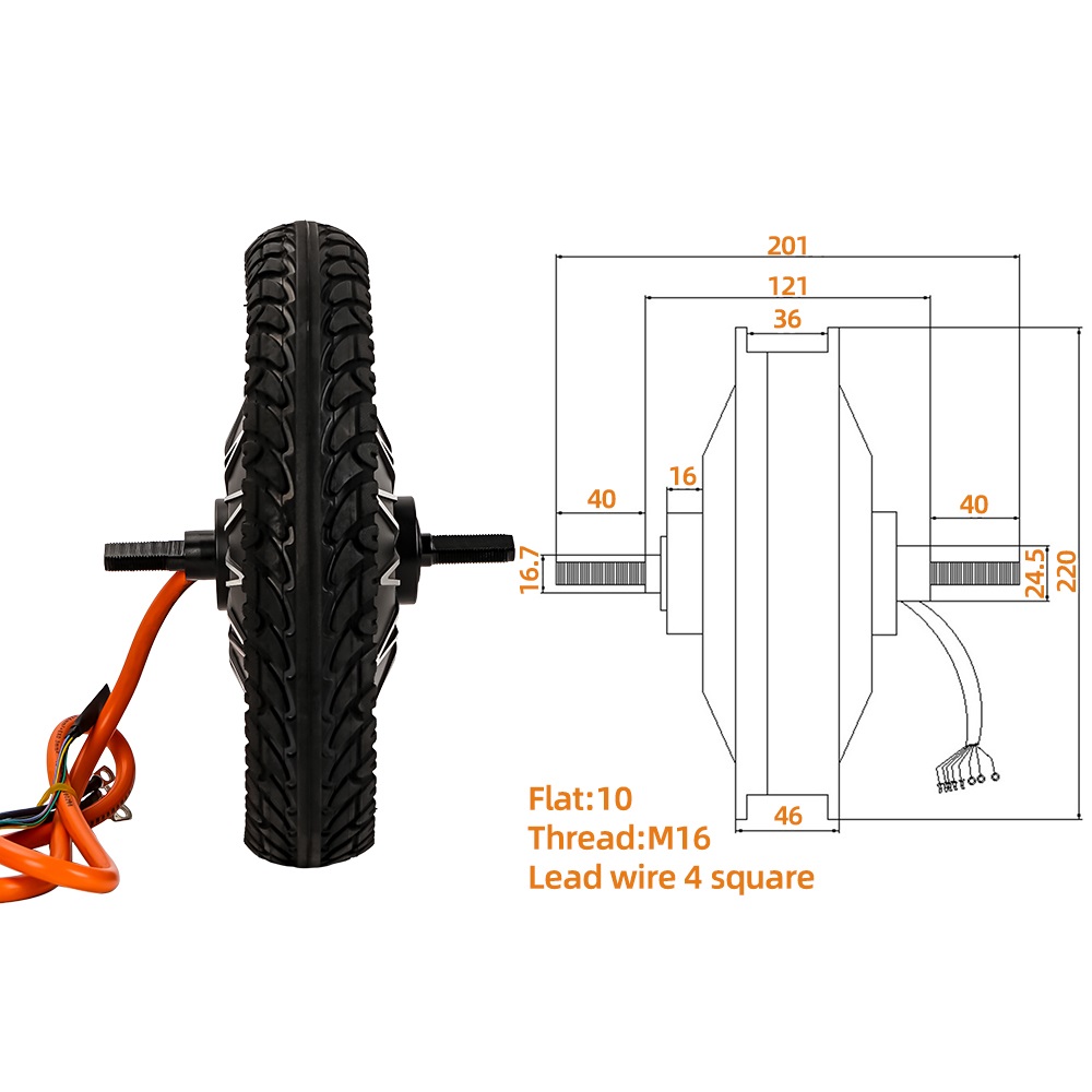 60V 5000W Brushless Hub Motor - 전기 자전거 휠 드라이브 모페드 엔진