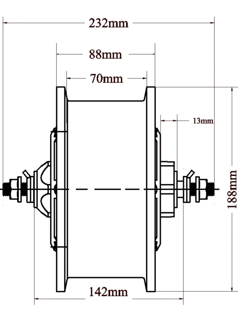 60V 5000W Brushless Hub Motor - 11인치 52V 60V 72V 120V 5000w
