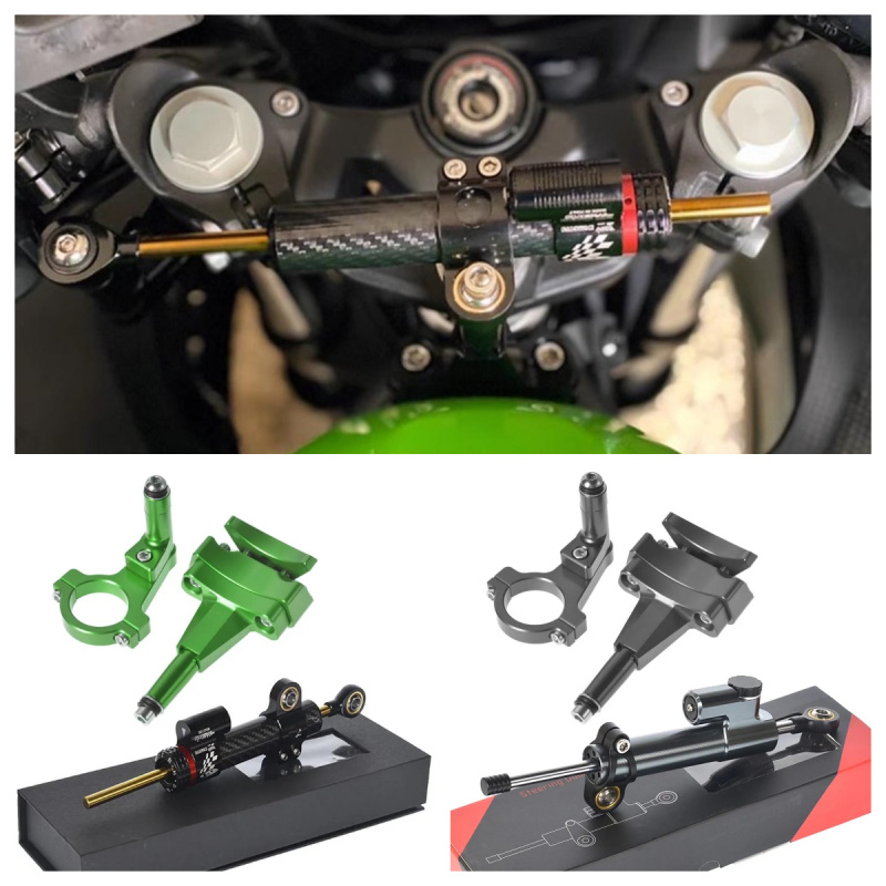 카와사키 500 2024 - 오토바이 브래킷 닌자 40 - Steering Damper Stabilizer Kit Cnc 리뷰 및 가격