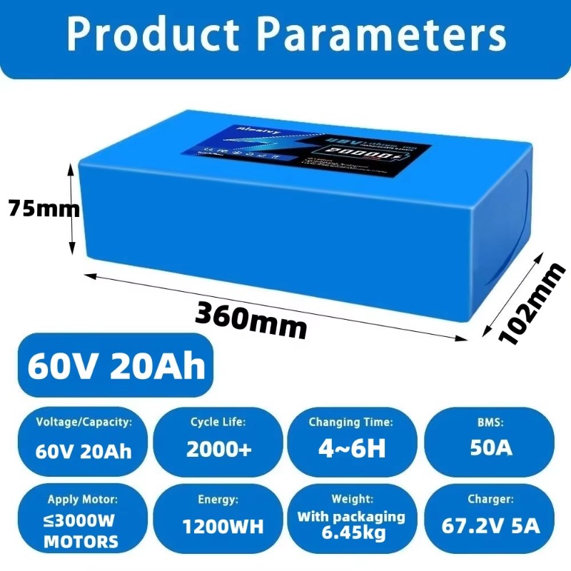 알레아이비 60V 20Ah 30Ah 21700 리튬 배 - 60V 30Ah 21700 Battery Pack 리뷰 및 가격
